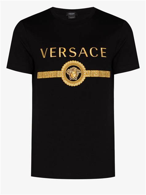 versace logo shirt men|versace graphic tee.